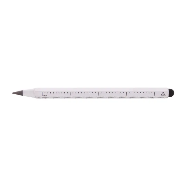 Ruloid inkless pen with ruler White