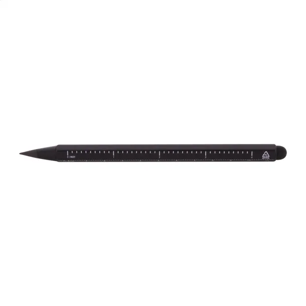 Ruloid inkless pen with ruler Black