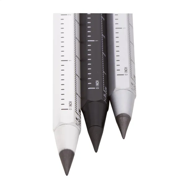 Ruloid inkless pen with ruler Black