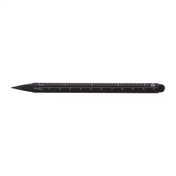Ruloid inkless pen with ruler Black