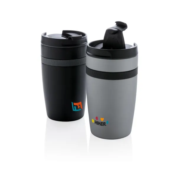  Siera termo šalica za kavu, 280 ml - XD Xclusive Srebrna Crna
