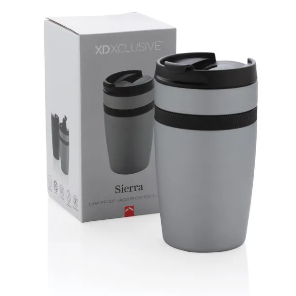  Sierra leak proof vacuum coffee tumbler - XD Xclusive Silver Black