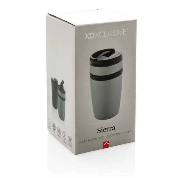  Sierra leak proof vacuum coffee tumbler - XD Xclusive Silver Black