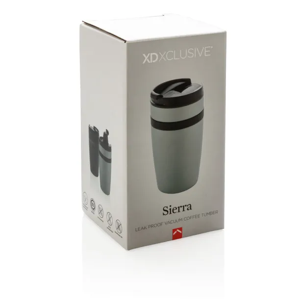  Sierra leak proof vacuum coffee tumbler - XD Xclusive Silver Black