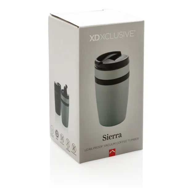  Sierra leak proof vacuum coffee tumbler - XD Xclusive Silver Black