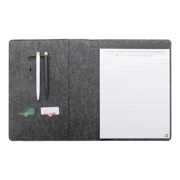 Refelt Meet A4 RPET felt document folder Dark grey