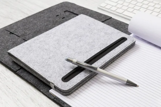 Refelt Meet notes mapa od RPET filca, A4 Tamno siva