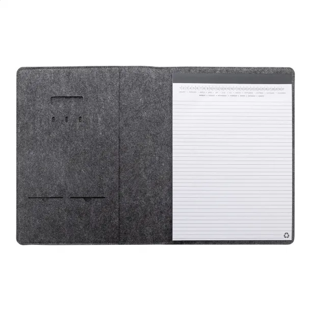 Refelt Meet A4 RPET felt document folder Dark grey
