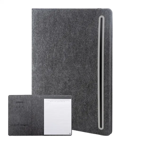 Refelt Meet A4 RPET felt document folder Dark grey