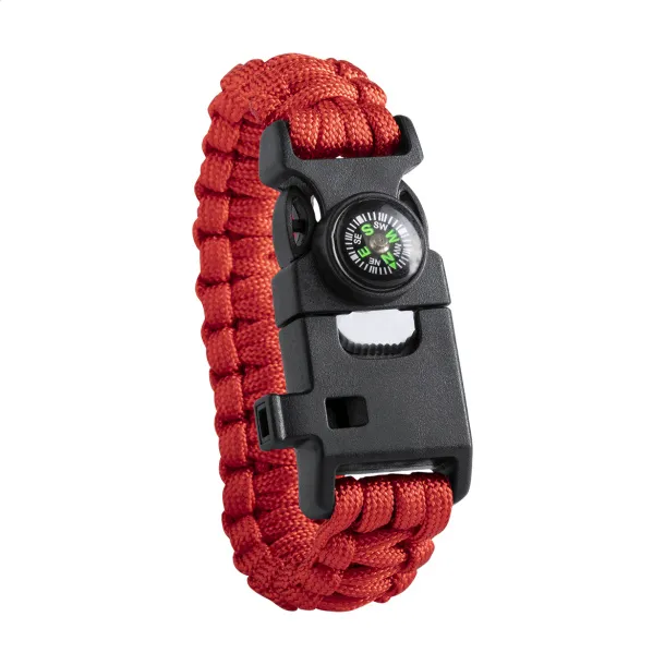 Peary survival bracelet Red Black