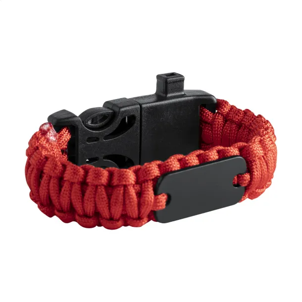 Peary survival bracelet Red Black