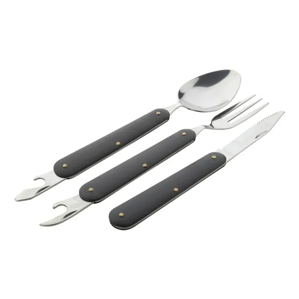 Platoon camping cutlery set Black