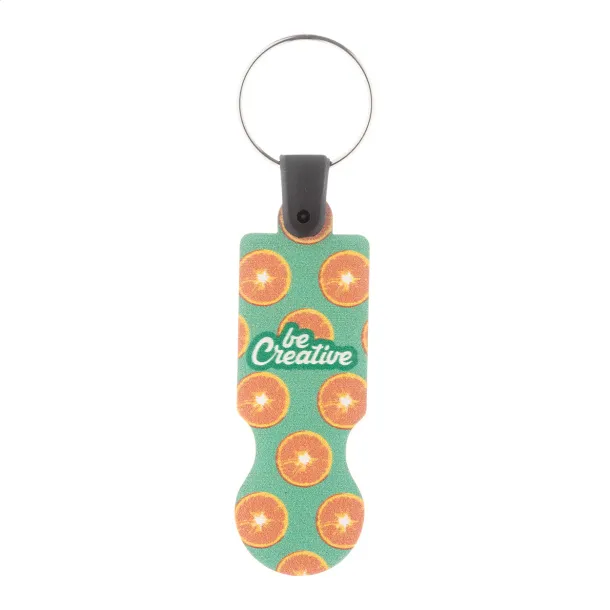 ColoCart Wood trolley coin keyring Natural