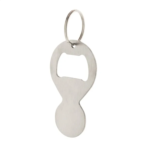 BeerCart trolley coin keyring Silver