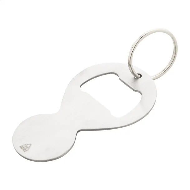 BeerCart trolley coin keyring Silver