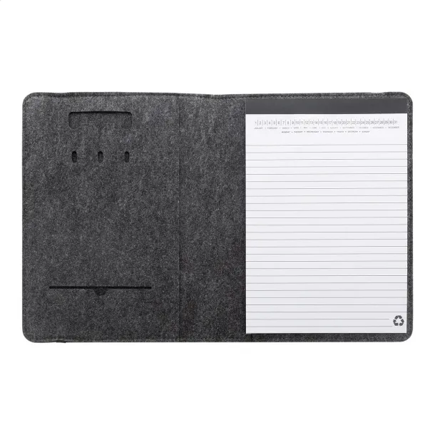 Refelt Meet notes mapa od RPET filca, A5 Tamno siva