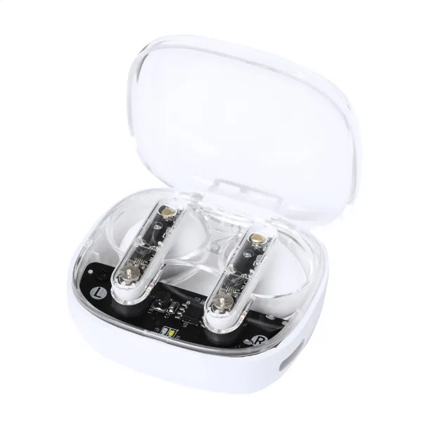 Signal transparent bluetooth earphones White
