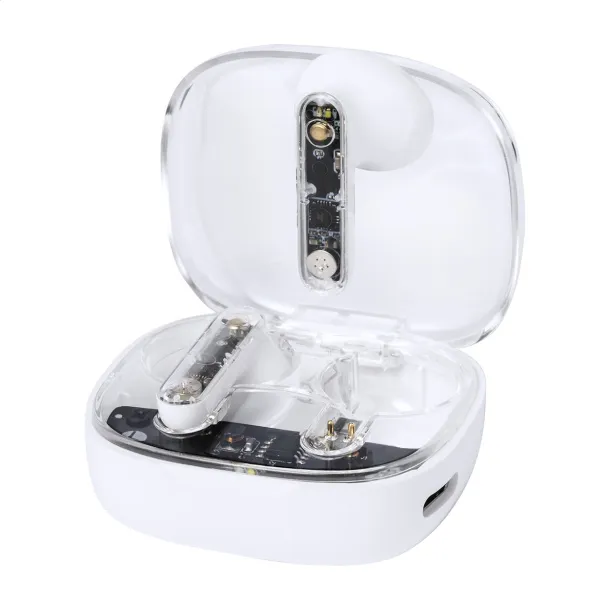 Signal transparent bluetooth earphones White