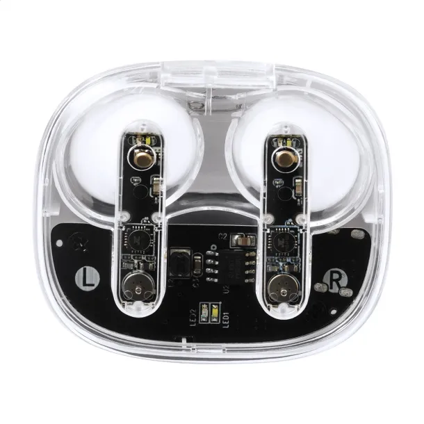 Signal transparent bluetooth earphones White