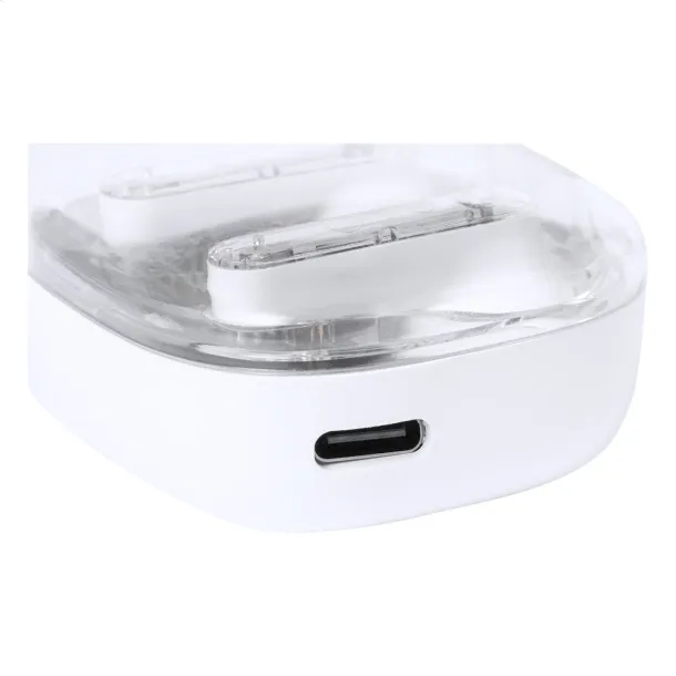 Signal transparent bluetooth earphones White