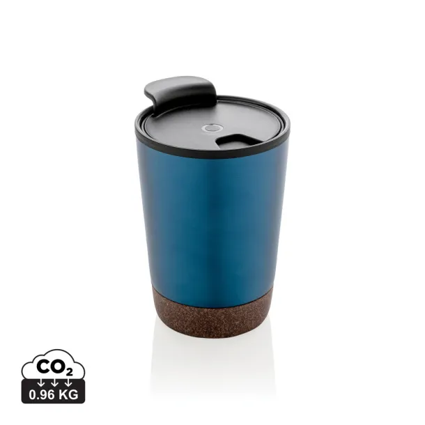  GRS RPP stainless steel cork coffee tumbler - XD Collection Blue