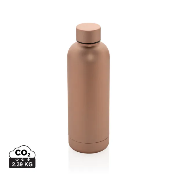  RCS Recycled stainless steel Impact vacuum bottle - XD Collection Brown
