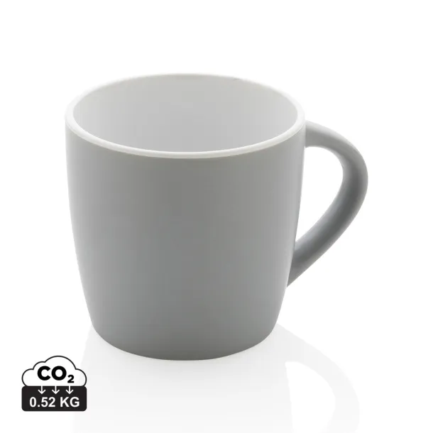  Keramička šalica s unutrašnjosti u boji - XD Collection Siva Bijela