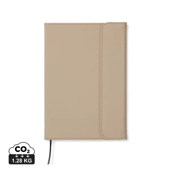  VINGA Baltimore GRS certified paper & PU notebook - Vinga greige