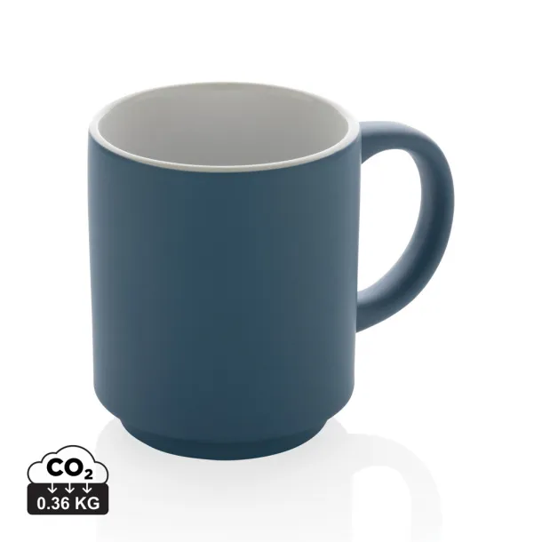  Ceramic stackable mug - XD Collection Plava