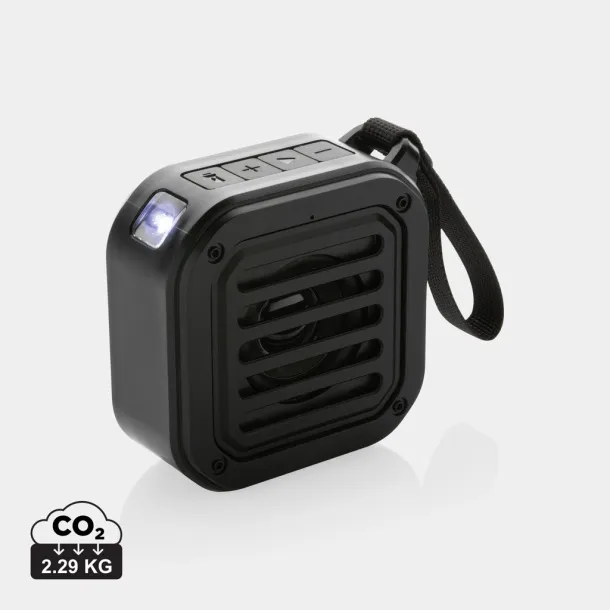  Sunwave solarni bežični 3W zvučnik od RCS reciklirane plastike - XD Collection Crna