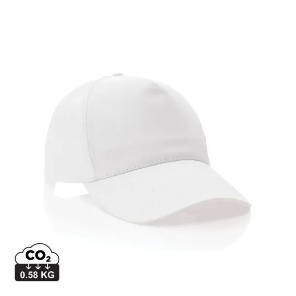 Impact 190gr kapa šilterica od recikliranog pamuka s AWARE™ tragačem - 5 panela - XD Collection Bijela