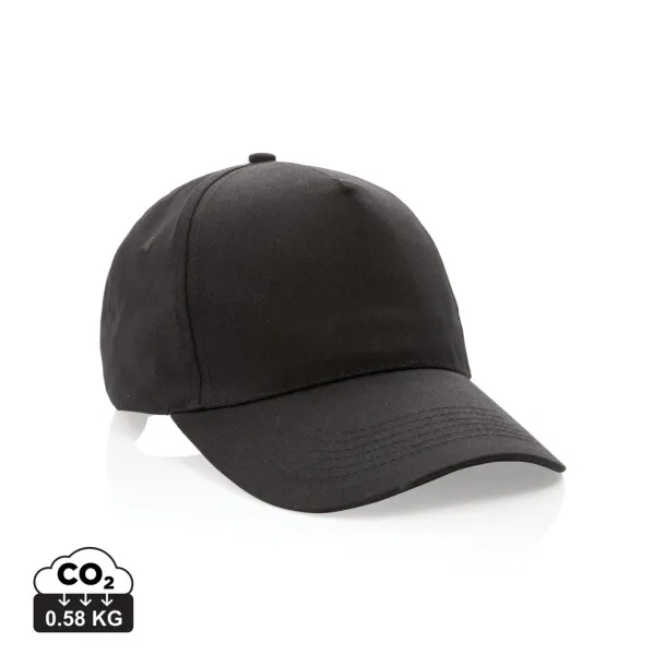 Impact 190gr kapa šilterica od recikliranog pamuka s AWARE™ tragačem - 5 panela - XD Collection Crna