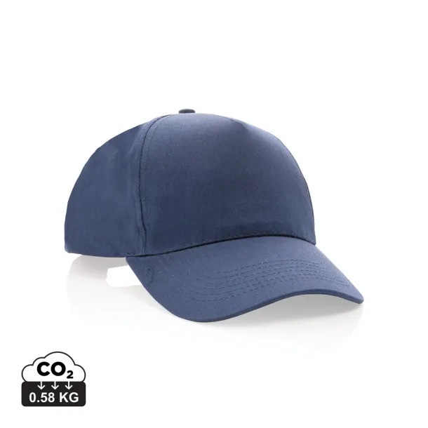 Impact 5 panel 190gr Rcotton cap with AWARE™ tracer - XD Collection Navy Blue