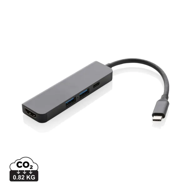  Terra RCS recycled aluminum hub with HDMI input - XD Xclusive Grey