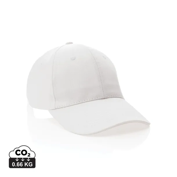 Impact 6 panel 280gr Rcotton cap with AWARE™ tracer - XD Collection White