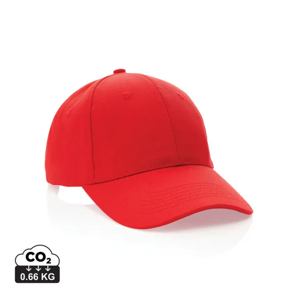 Impact 6 panel 280gr Rcotton cap with AWARE™ tracer - XD Collection Red