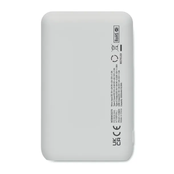 POWER52C bežični punjač, 5 000 mAh Bijela