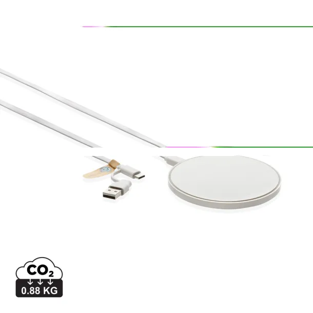  RCS reciklirani plastični punjač - 10W - XD Collection Bijela