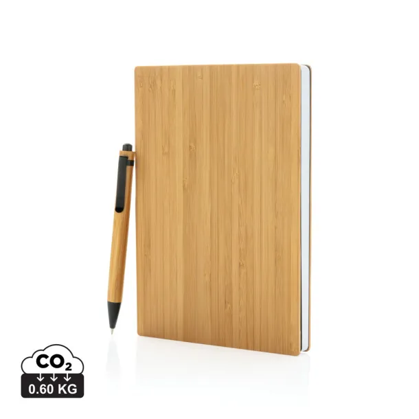  Bamboo set s A5 notesom i kemijskom olovkom - XD Collection Smeđa