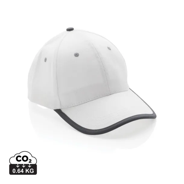  Impact AWARE™ Brushed rcotton 6 panel contrast cap 280gr - XD Collection White