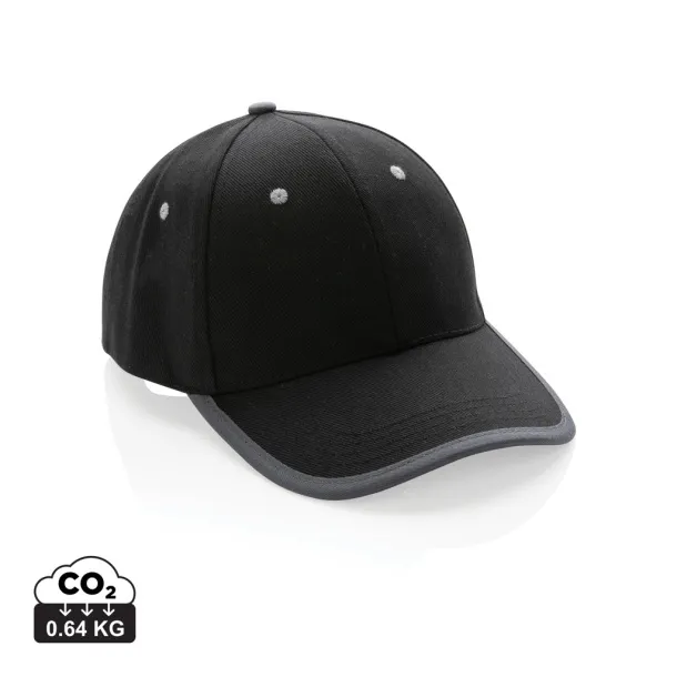  Impact AWARE™ Brushed rcotton 6 panel contrast cap 280gr - XD Collection Black