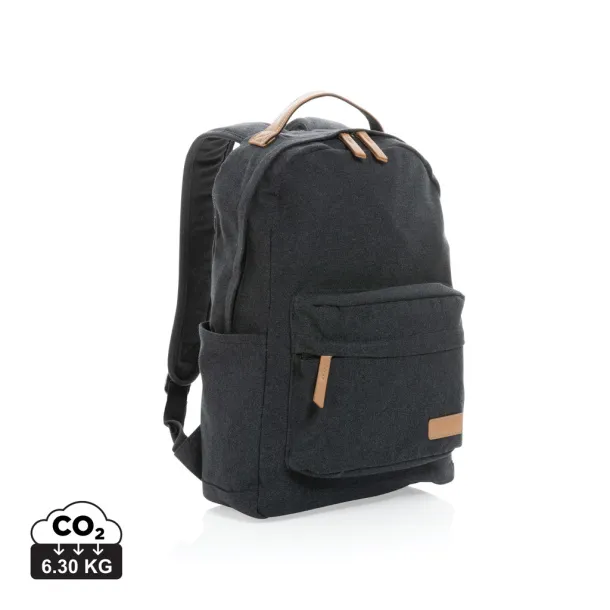 Impact AWARE™ 16 oz. recycled canvas backpack - XD Collection Black