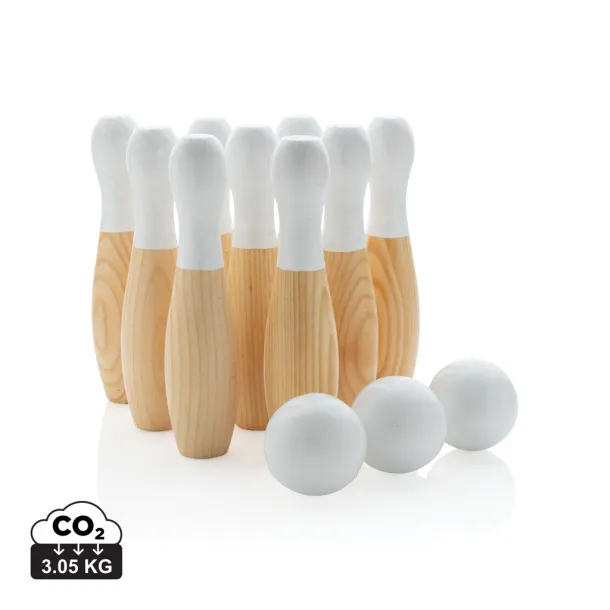  Wooden skittles set - XD Collection Brown
