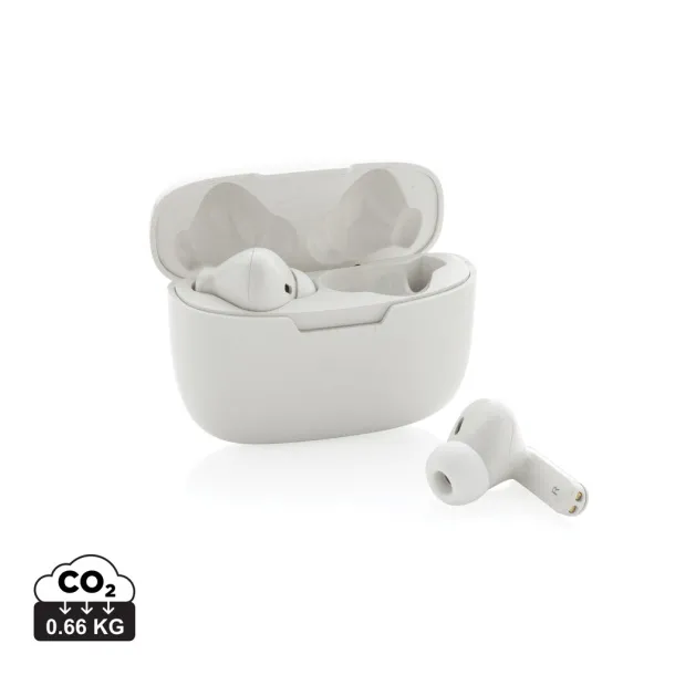  RCS recycled plastic Liberty Pro wireless earbuds - XD Collection White