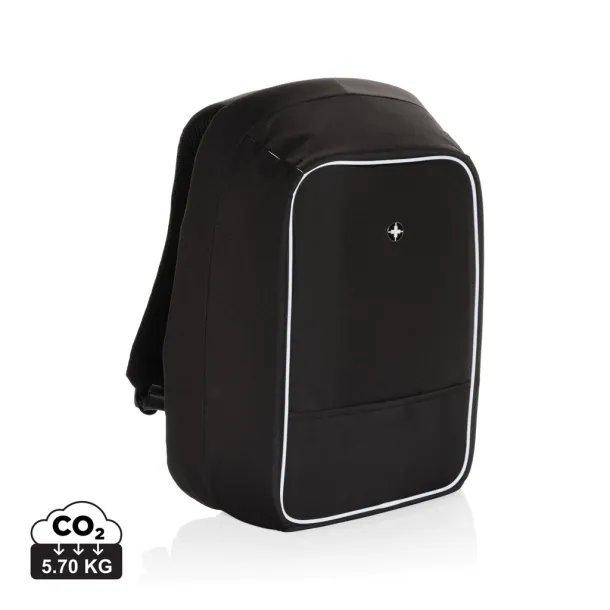  Swiss Peak AWARE™ anti-theft 15.6"laptop backpack - Swiss Peak Black