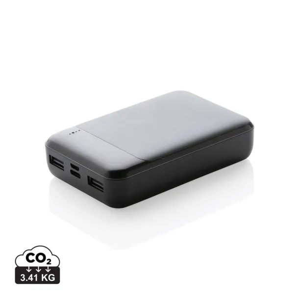  RCS standard recycled plastic 10.000 mAh powerbank - XD Collection Black