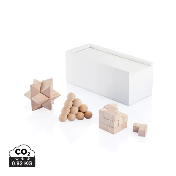  FSC® 3 pcs brain teaser set - XD Collection White