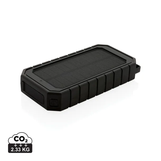  Bežična solarna prijenosna baterija od RCS reciklirane plastike - 10 W, 10 000 mah - XD Collection Crna