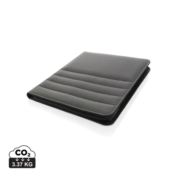  Impact AWARE™ RPET A4 portfolio with zipper - XD Xclusive Anthracite