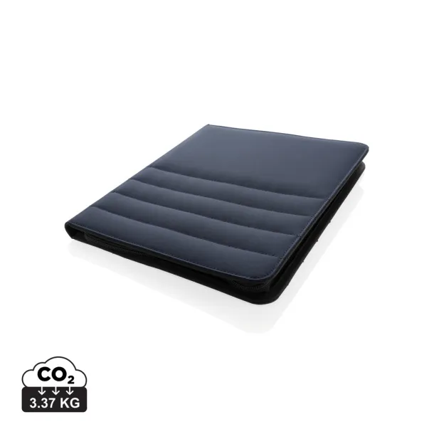  Impact AWARE™ RPET A4 portfolio with zipper - XD Xclusive Navy Blue